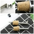 thumbnail image 4 of 3 Pcs Stainless Steel Cork Olive Oil Pourers Oil Bottle Spouts Vinegar Dispenser with Hinged Flip Top Cap for Wine, 4 of 5