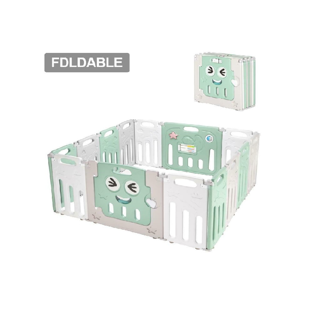 Foldable Baby Playpen Kids Play Yard 14 Panel
