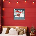 thumbnail image 2 of Stupell Industries Christmas Magic Enchanted Swan Gray Framed Floater Canvas Wall Art design by Jilly Jack Designs, 25 x 25, 2 of 9
