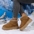 thumbnail image 5 of Ankle Winter Mini Boots for Women Suede Furry Lining Platform Warm Snow Booties Comfort Classic Fluffy House Shoes for Indoor Outdoor, 5 of 9