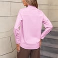 thumbnail image 6 of Abomasnow Women's Dressy Shirts Striped Button Down Long Sleeve Collared Shirts Work Office Business Casual Lightweight Blouse, 6 of 8