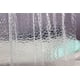 thumbnail image 3 of Cortina de ducha transparente forrada, diseño de cubo de agua 3D, plástico Eva resistente, sin moho, sin olor, sin químicos, respetuoso con el medio ambiente Feliz Sencillez, 3 of 3