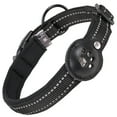 thumbnail image 3 of Gostoto Dog Collar with Tracking Mechanical Lock, Airtag Leather Nylon Webbing Dog Collar, Pull-Resistant Reflective Dog Collar For Small Medium Large Dogs, 3 of 7