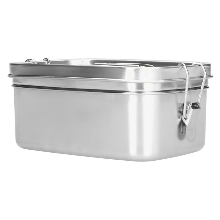 1.5L Stainless Steel Lunch Box with Handle Double Layer Sealed Bento  Container