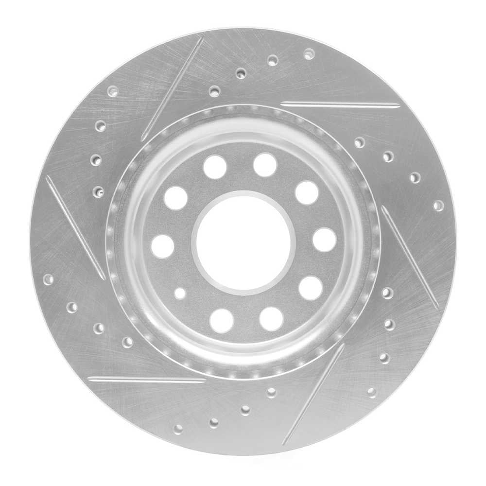 Dynamic Friction Company 631-74032R DFC Brake Rotor - Drilled And Slotted - Silver