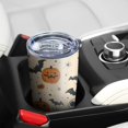 thumbnail image 5 of 20oz Tumblers Vintage Halloween Icons Pattern Stainless Steel Vacuum Insulated Double Wall Travel Tumbler Cups Mug with Lid and Straw,Cleaning Brush for Cold & Hot Drinks, 5 of 7