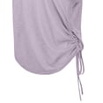 thumbnail image 5 of Women's Summer Lightweight Slub Yarn Breathable Yoga Hem Drawstring Loose Fit Round Neck Sleeveless Sports Shirt Tank Top for Yoga Athletic Workout Casual Wear | CSEONE,Gray XL, 5 of 7