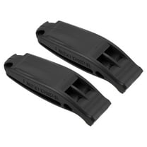 Uxcell Safety Survival Whistles, Safety Whistle with Lanyard for Kayaking, Black 2 Pack