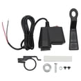 thumbnail image 1 of Cargador de teléfono para motocicleta, bicicleta eléctrica, 3,1 A, doble USB, kit de actualización con voltímetro rojo, 1 of 14