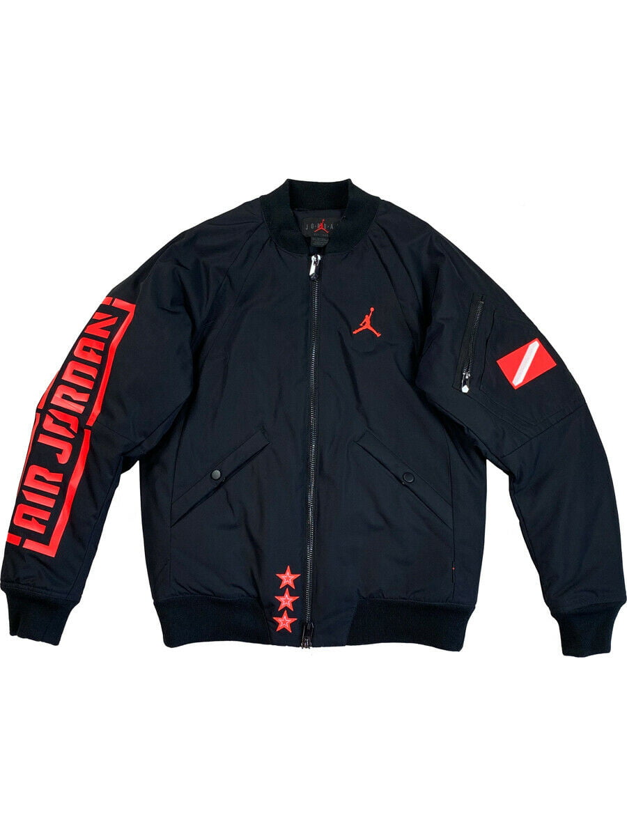 Nike - Nike Air Jordan Mens Sportswear Retro 1 Bomber Jacket Black