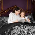 thumbnail image 4 of Homewish Hippie Tree of Life Twin Comforter Sets, Cosmos Stars Moon Sun Bedding Set, White Black, Black Reversible 2 Piece, 1 Comforter and 1 Pillowcase, 4 of 6