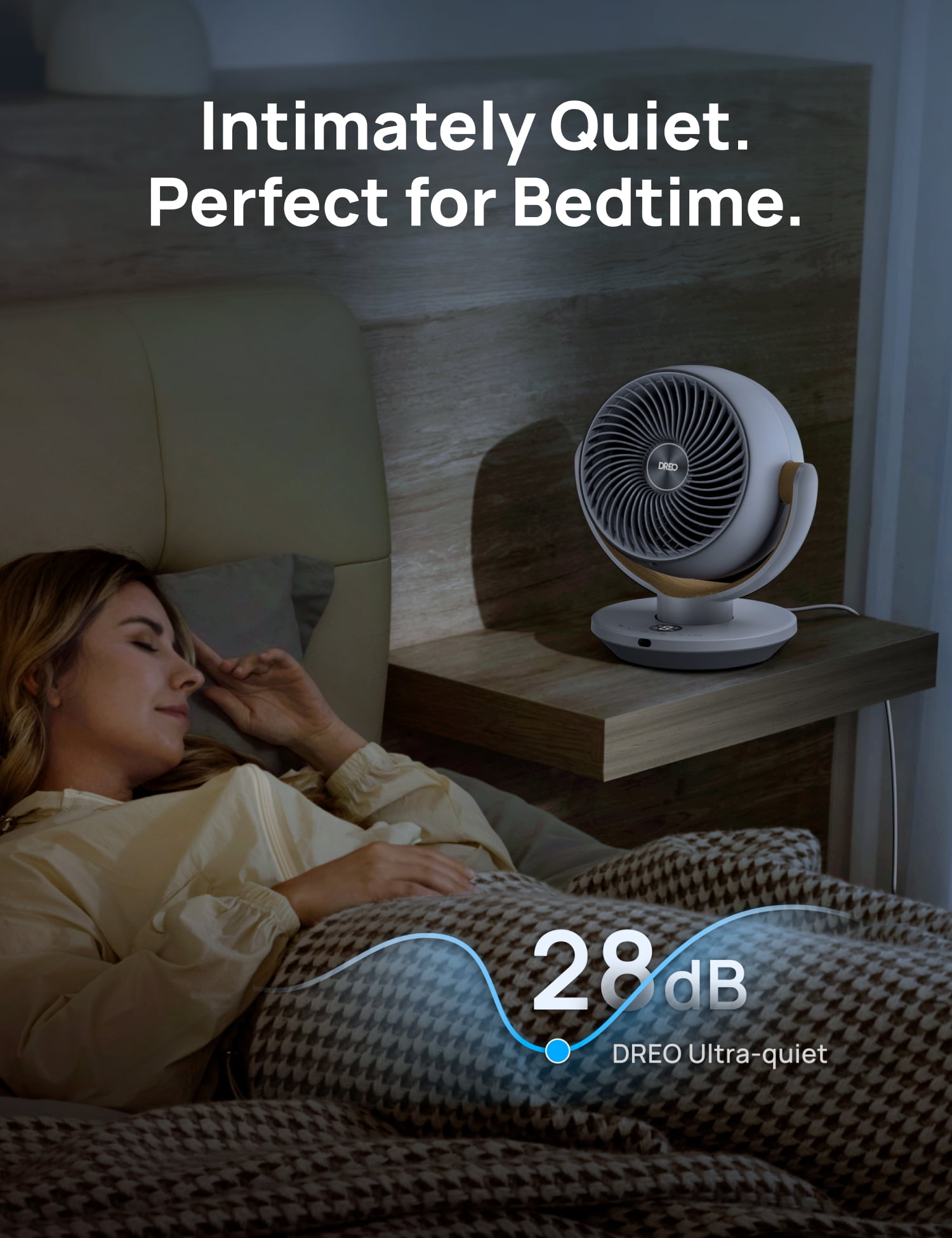 Dreo Fan for Bedroom, Desk Air Circulator Fan with Remote, 11 inch Table Fans for Whole Room, 60ft Powerful Airflow, 120° Vertical Manual +90° Oscillating Fan, 4 Speeds, 8H Timer, Quiet Fan, Home
