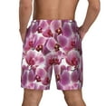 thumbnail image 4 of Haiem Orchids Flowers Mens Swim Trunks with Compression Liner 2 in 1 Swimming Shorts Stretch Swimwear Quick Dry,Board Shorts-X-Large, 4 of 9