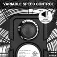 thumbnail image 4 of Achazel 24 Inch Industrial Drum Fan,Ultra Quiet Variable Speed 7800 CFM High Velocity Floor Fan with DC Motor for Warehouse Workshops Garage Cooling Black, 4 of 8