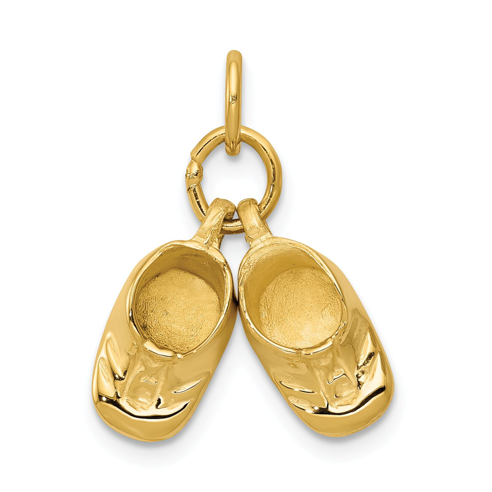 14K Gold Baby Shoes Charm Family Pendant Jewelry - Walmart.com