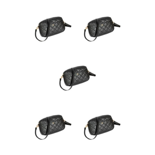 Wweixi PU Convenient And Practical Fashionable Crossbody Bag For Women Lightweight And Portable Handbag black 5Set