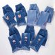 thumbnail image 5 of LNICEAR Niños Niñas Jeans Casual Color Sólido Volantes Bell-Bottoms Pantalones De Mezclilla Mediados De Cintura Acampanados Pantalones, 5 of 5