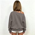 thumbnail image 5 of mgoYE Cute Sweatshirts for Teen Girls Solid Lightweight Off The Shoulder Tops Pullovers Long Sleeve Y2K Loose Fit Tunic Tops, 5 of 5