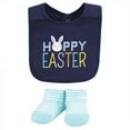 thumbnail image 3 of Hudson Baby Infant Boy Cotton Bib and Sock Set, Hoppy Easter, 0-9 Months, 3 of 5