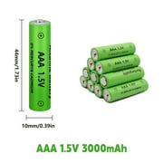 MDHAND 16 x 1.5V AAA Alkaline Rechargeable Batteries 3000mAh Suitable for Use in Solar Lights and General Purpose Household Equipment.