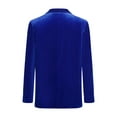 thumbnail image 2 of Eandarui Boys Velvet Sport Blazer Classic Fit Lapel Suit Jacket Single Breasted Outerwear Coat Royal Blue 14, 2 of 7