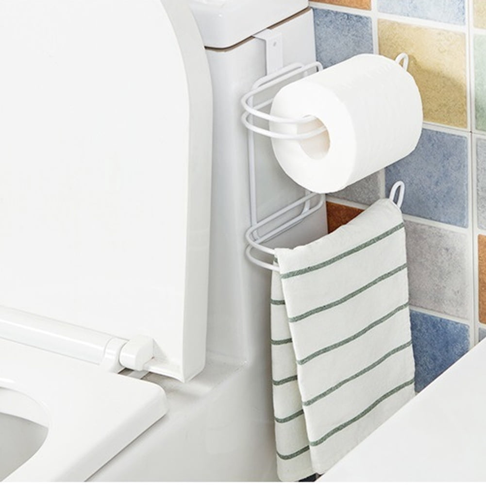 NEW Tissue Holder Toilet Paper Storage Organizer Bathroom Rack Chrome