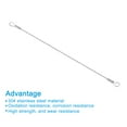 thumbnail image 4 of Stainless Steel Lanyard Cable with Eyelets 0.06" x 8" 1.5mm x 20cm Lock Security Wire Rope with Screws, 6 Pack, 4 of 6
