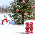 thumbnail image 6 of 6PC Christmas Balls Ornaments Xmas Tree Hanging Balls for Holiday Party Wedding Decoration, Shatterproof Tree Ornaments for Home and Event Display,2.7 Inch, 6 of 6