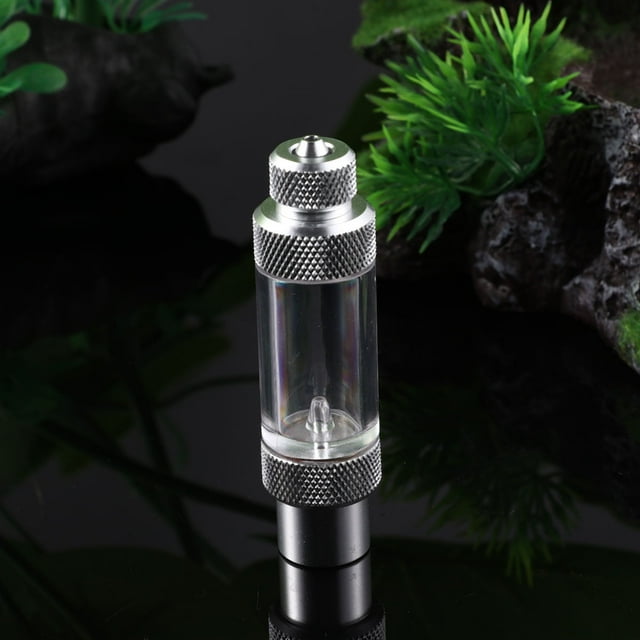LOLIPPYY 1Pack Silver Bubble Counter for Fish Tank Aquarium Equipment and CO2 Tracking