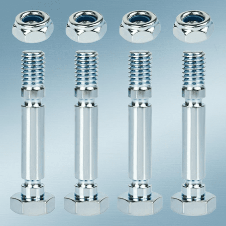 Powersmart Snow Blower Shear Pins Replacement Set - 4 Pack of 303160355P / 303160355 Shear Bolts for Snowblower Auger Repair and Maintenance