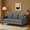Lava Gray, variant on MoNiBloom 64" Apartment Sofa for Small Spaces | Modern 3-Seater Couch with Removable Cushions & Wooden Legs | Compact Living Room, Bedroom Furniture, Lava Gray