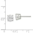 thumbnail image 3 of Sterling Silver 7mm Round Basket Set CZ Stud Earrings, 3 of 3