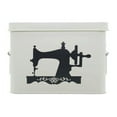 thumbnail image 2 of AQ Matte White Sewing Box for Sewing Supplies - Removable Tray, Multipurpose Tin with Secure Lid for Threads, Sewing Clips, Crafts, Buttons - Vintage Sewing Tin for Your Quilting and Sewing Supplies, 2 of 3