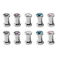 thumbnail image 2 of 10 Pieces Stainless Steel Plug Tunnels Gem Stretcher Expander 6g-00g 4mm, 2 of 10