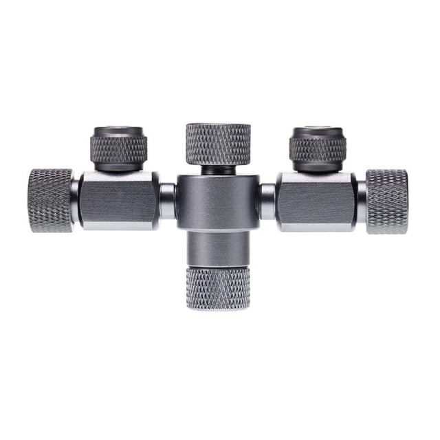 Divisor de CO2, distribuidor de CO2 para tanque de césped, 2 vías, aleación de aluminio, 1 a 2, para válvula reguladora de contador de burbujas.