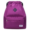 thumbnail image 1 of KAUKKO Cordón Deportes Mochila Gimnasio Yoga Bolsa Hombro Mochila para Hombres y Mujeres KAUKKO  K1031-2-Purple, 1 of 5