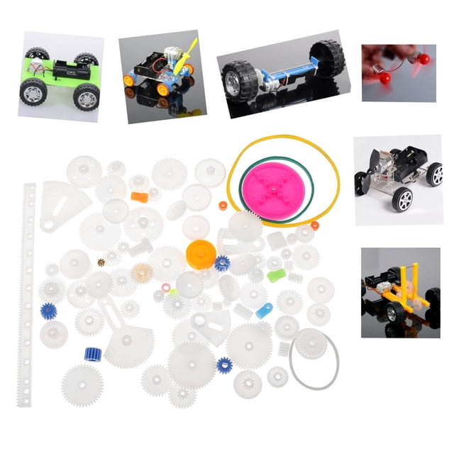 Plastic Gear Set, Diy Scientific Model Beautiful Appearance Model Toy Accessories, Easy Clean Spindle Belt Suitable For Family Outdoor