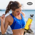 thumbnail image 6 of Insulated Stainless Steel Sports Water Bottle With Straw and Handle,Minimalist Nordic Style Ideal for Outdoor Use 600 ml Yellow Twill Stripe, 6 of 7
