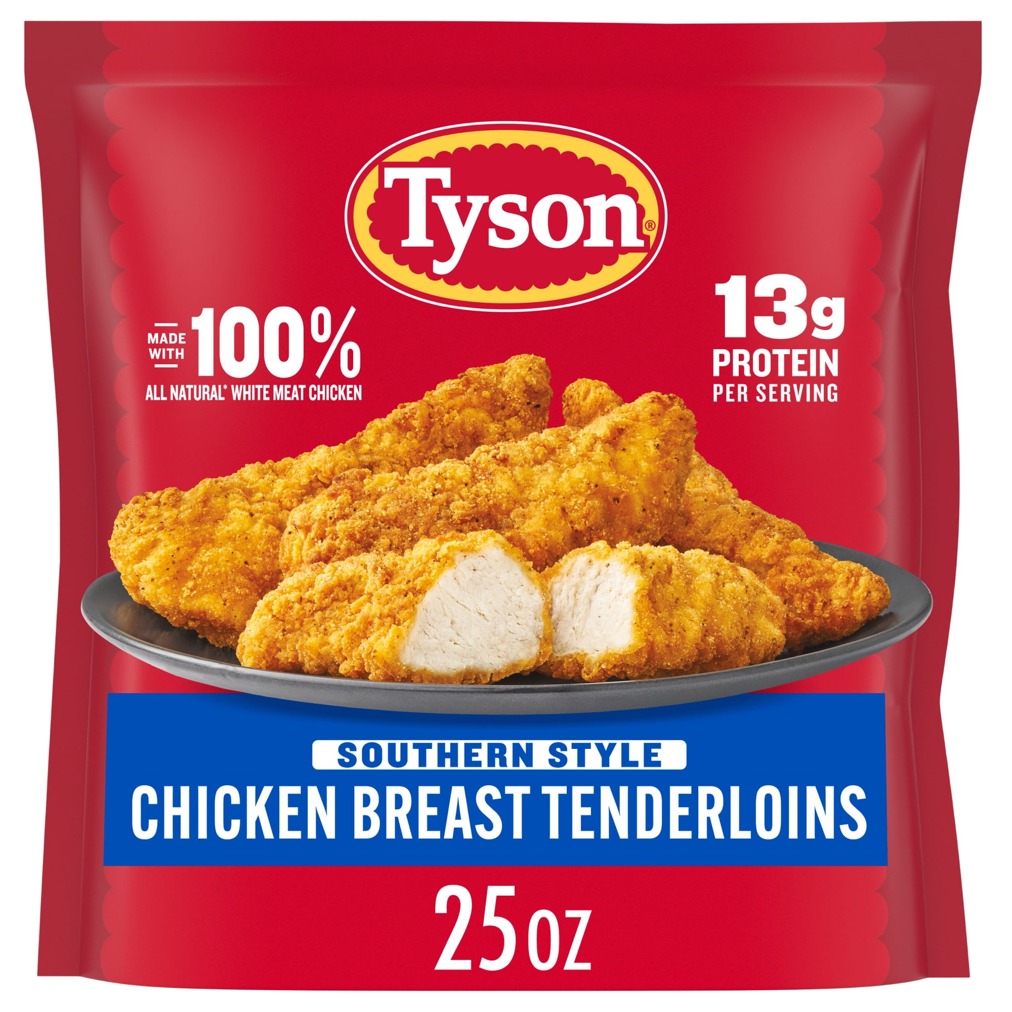Tyson Southern Style Chicken Breast Tenderloins, 25 oz (Frozen, Fully Cooked)