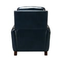 thumbnail image 6 of 14 Karat Home Upholstered Genuine Leather Recliner Chair with Solid Wood Legs, Navy, 6 of 10