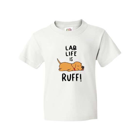 Inktastic Lab Life is Ruff Yellow Lab Youth T-Shirt