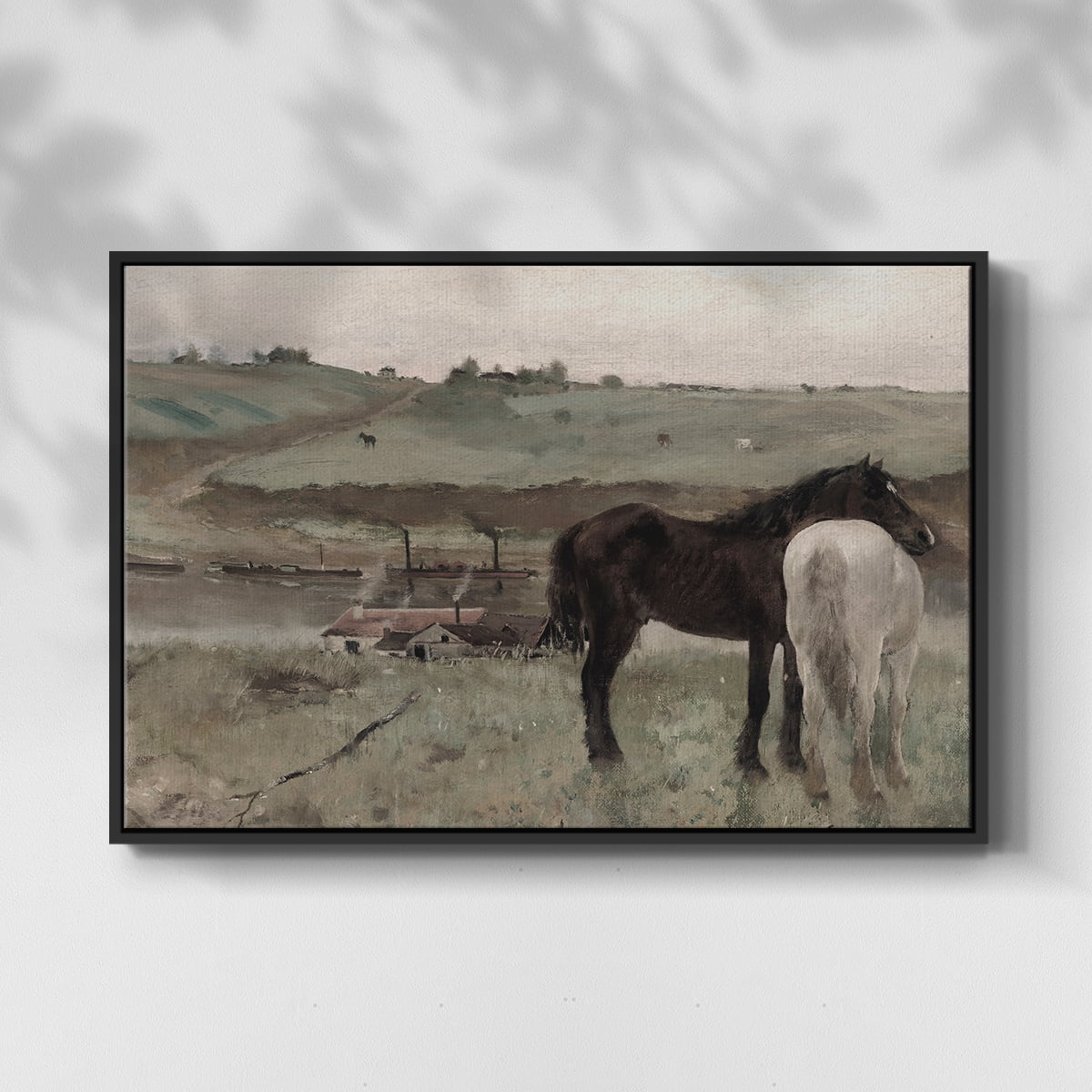 Vintage Animal Print-XV By Wexford Home Framed in Black Wood Gallery Wrapped Canvas 27 in. x 41 in.