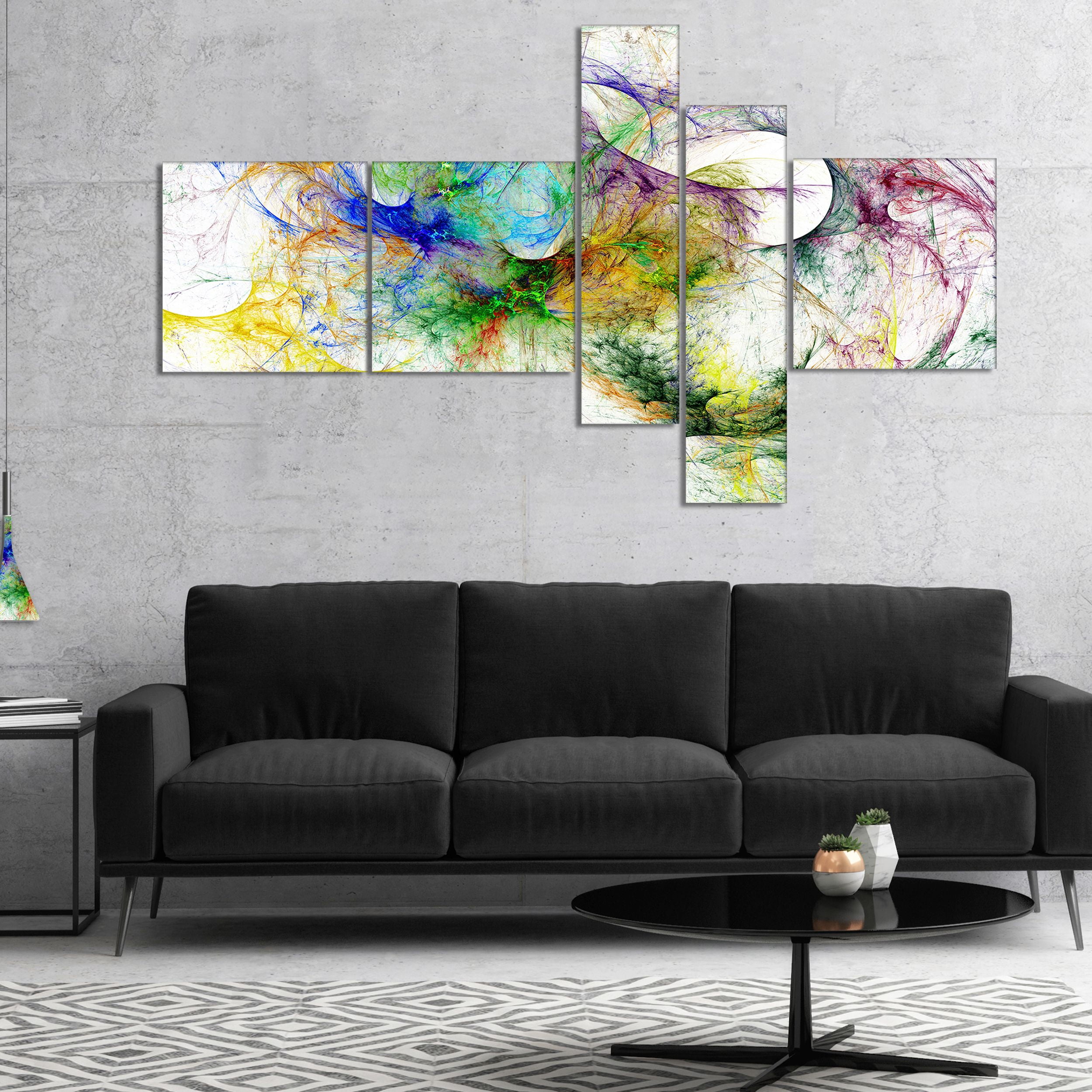Designart 'Wings of Angels Purple ' Abstract Canvas art print