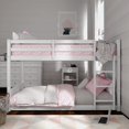 thumbnail image 2 of Hillsdale Capri Coastal Wood Twin over Twin Bunk Bed with Mattresses in White, 2 of 5