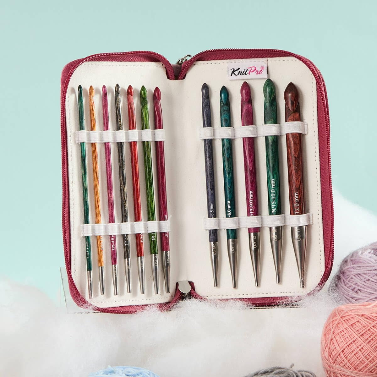 KnitPro Dreamz Grande Afghan/Tunisian Crochet Hook Set - 12 Sizes (3.5mm - 12mm)