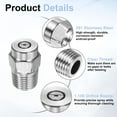thumbnail image 4 of Uxcell 4pcs Surface Clean Tip 15 Degree 1/4 Inch NPT Male 1.156 Orifice 4000 PSI Stainless Steel Threaded Pressure Washer Spray Nozzles for Water gun Water Broom, 4 of 7