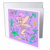 3dRose Purple Fairy, Greeting Cards, 6 x 6 inches, set of 12
