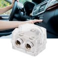 thumbnail image 1 of Car Ground Wire Distribution Block, 1x0GA In + 2x4GA Out Car Ground Wire Splitter,  DB-003 for Automobile Car Audio Car Speaker Replacement, 1 of 8