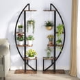 thumbnail image 4 of Tribesigns 5-Tier Plant Stand with Hook, Multifunctional Curved Display Shelf Flower Stand Rack, 4 of 7