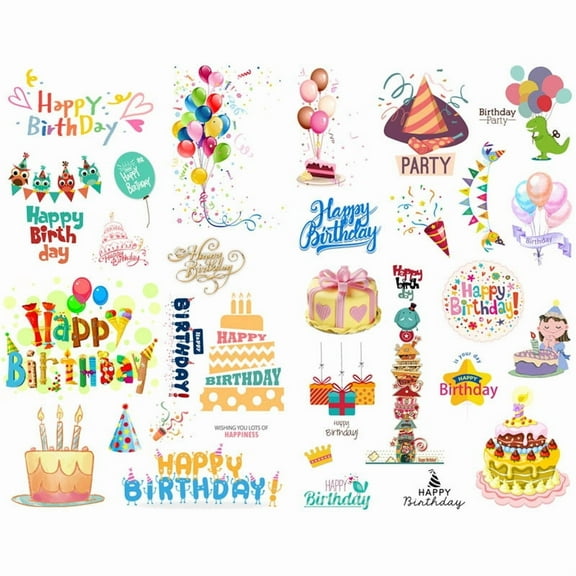 Kawaii Happy Birthday Aesthetic Diary Travel Journal Paper Stickers Scrapbooking Stationery School Office Art Supplies